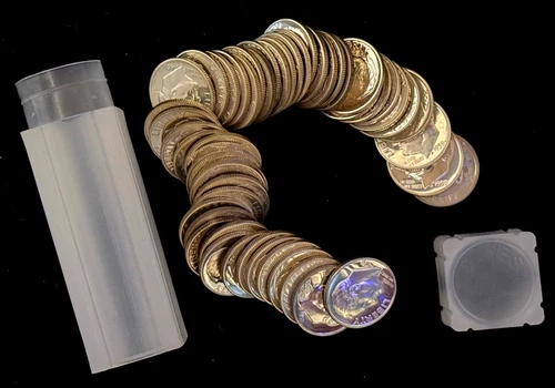 Roll (50) 1959 90% Silver Proof Roosevelt Dimes, UN-circulated