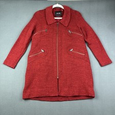 Nordstrom Nic+zoe Lightweight Jacket Coat Womens Small Petite Ps Red Full Zip