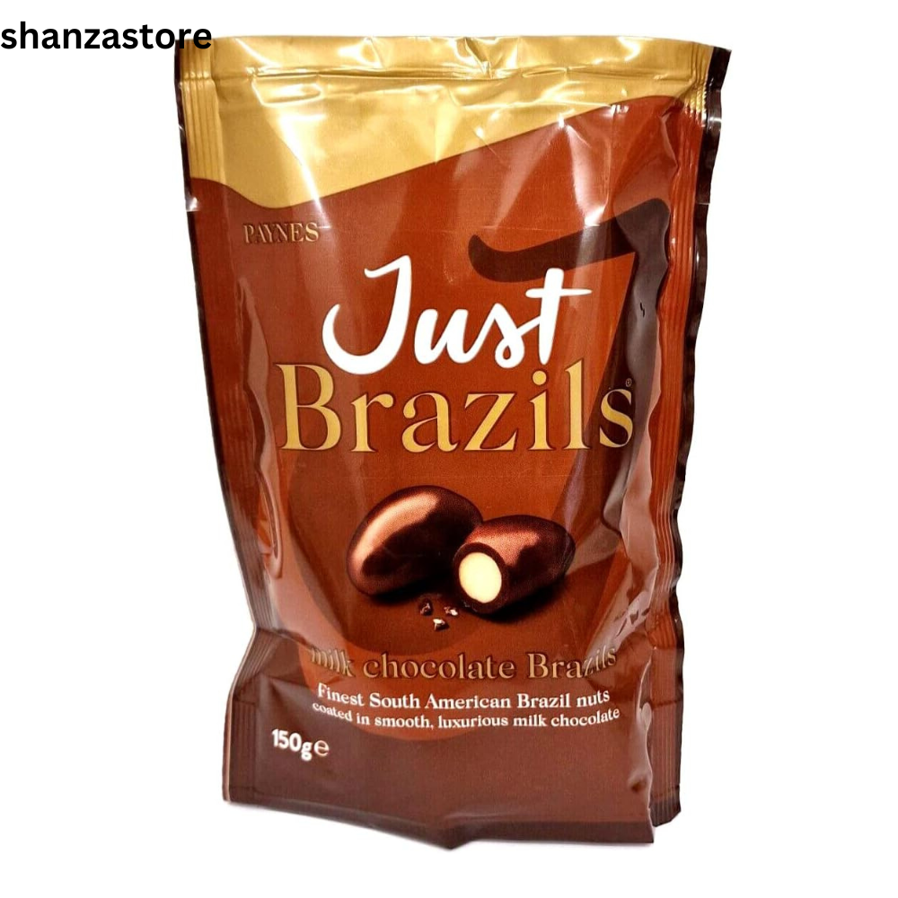 2x Just Brazils Milk Chocolate Bag Paynes Milk Chocolate with Brazil
