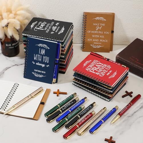 Pcs Christian Gifts Bulk Include Spiral Notebook and Bible 100