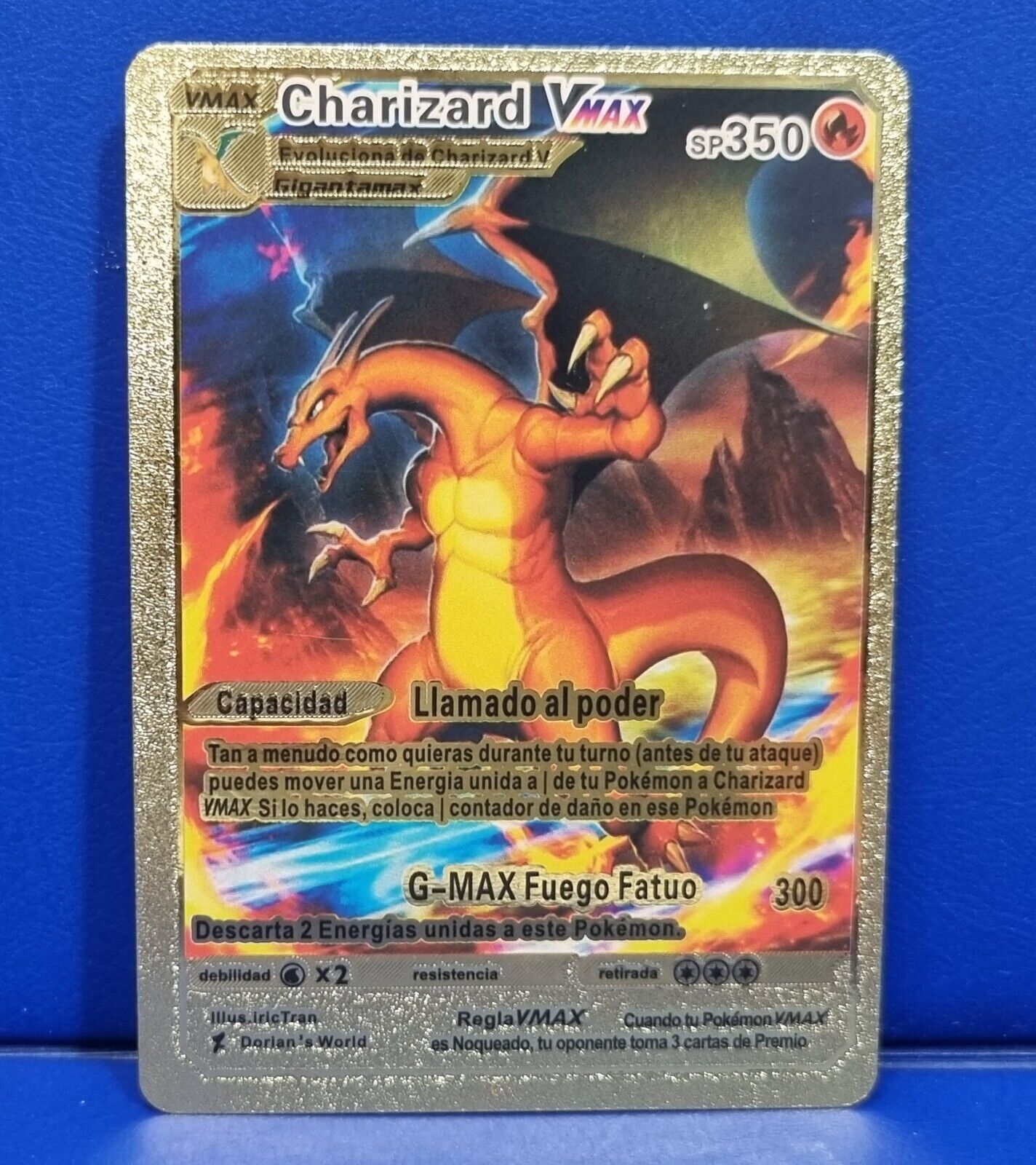 Cartas Español Spanish Metal Cards Vmax Charizard Pikachu Gold Metal Card  España Collection Card Pokémon Cards - Realistic Reborn Dolls for Sale