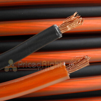 10 Ft True 12 Gauge AWG 100% OFC Copper Speaker Wire Orange Black Memphis Audio