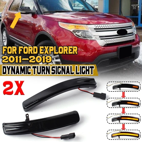 For Ford Explorer 2011-2019 Dynamic LED Turn Signal Side Mirror