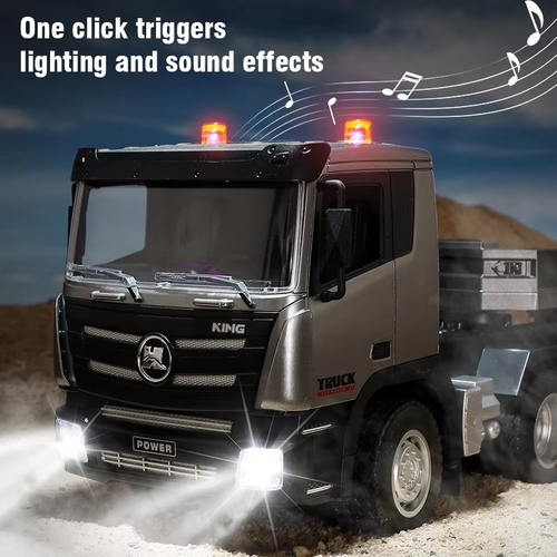 Huina RC Flat Truck - 9CH Alloy - 1:24 Scale - 2.4G Trailer - Gift! - Zdjęcie 6 z 6