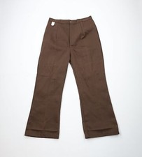 Deadstock Vtg 70s Streetwear Womens 34 Pleated Wide Leg Bell Bottoms Pants USA