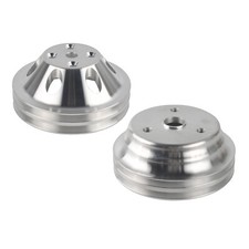 For Sbc Chevy 350 Lwp Aluminum 2 Grooves Long Water Pump Crankshaft Pulley Kit