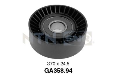 SNR GA358.94 Umlenk-/Führungsrolle, Keilrippenriemen für AUDI,FIAT,LADA,LANCIA,T