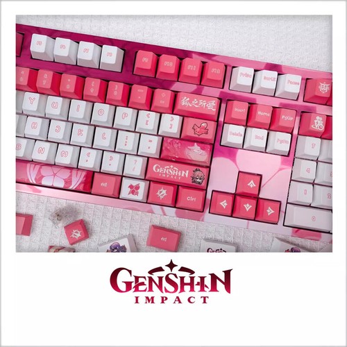 Teclados mecánicos Genshin Impact Yae Miko PBT teclas de sublimación térmica - Imagen 5 de 10