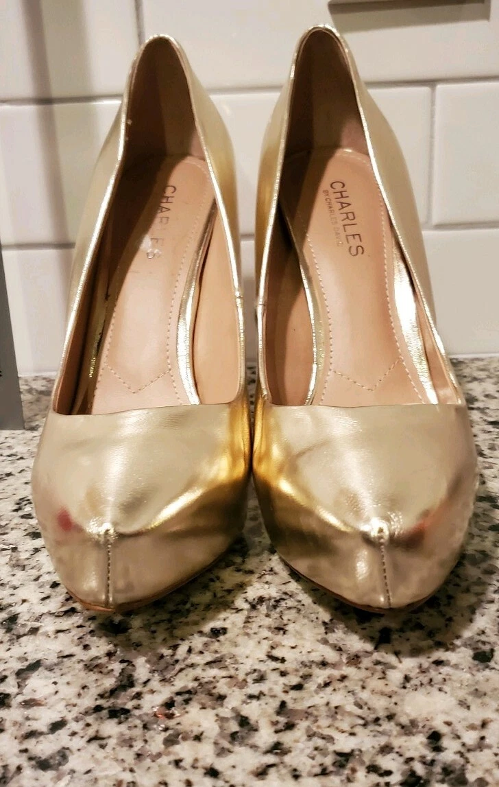 Charles david gold heels clearance