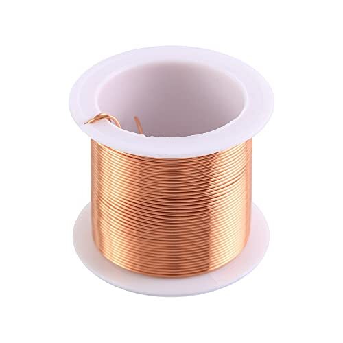 DONGKER Filo Rame Smaltato,0,8mm x10m Bobina Rame Cavo Rame Avvolgimento (E4Z)