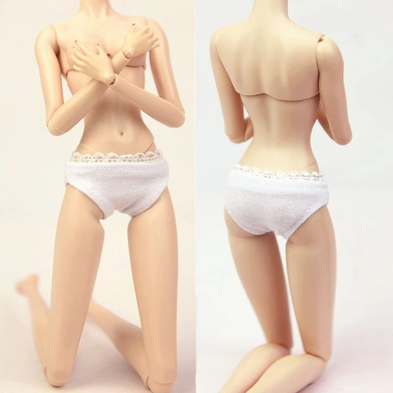 Lote de 3 piezas de ropa interior suave blanca lisa para ropa interior de muñeca de 11,5" calzoncillos hechos a mano Foto 2 de 4