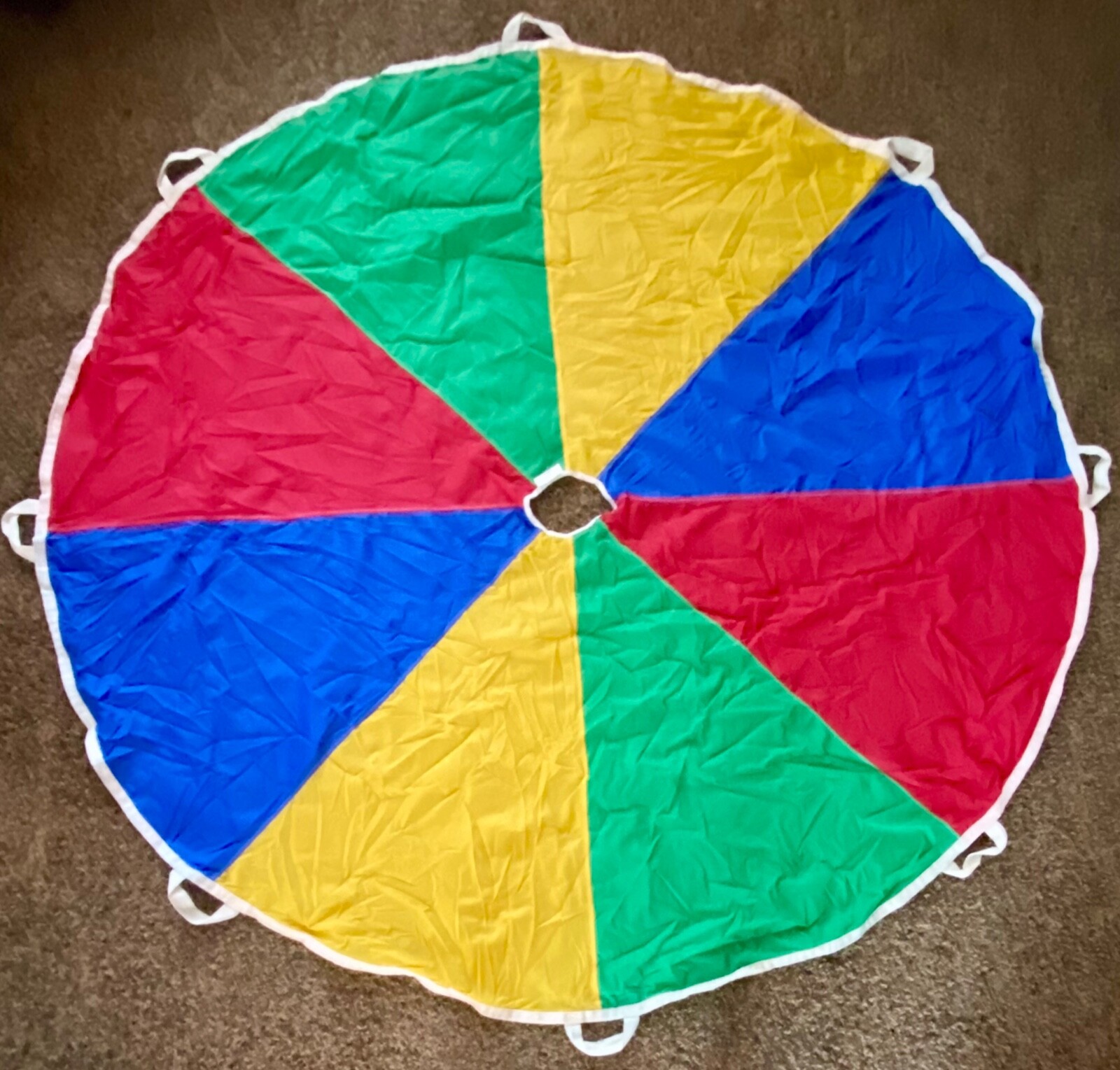 Peerless Plastic Parachute 6.5ft Made In USA Classroom Parachute 8 Handles