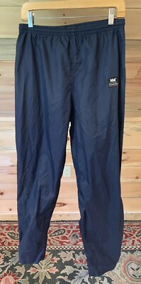 Helly Hansen NAVY Weatherproof Nylon Packable Windbreaker Track Pants Men's S