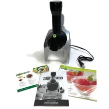 Yonanas Delicious Healthy Dessert Maker Deluxe Model 901 Black and Silver NOB