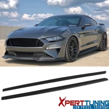 Fits 15-23 Ford Mustang Side Skirts Extension Rocker Panel PP Textured Black