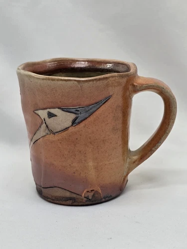Matthew Krousey Studio Pottery Mug Crane Coffee Tea