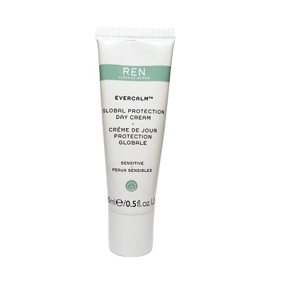 REN Skincare Evercalm Global Protection Day Cream Face Lotion .5 oz Travel Size