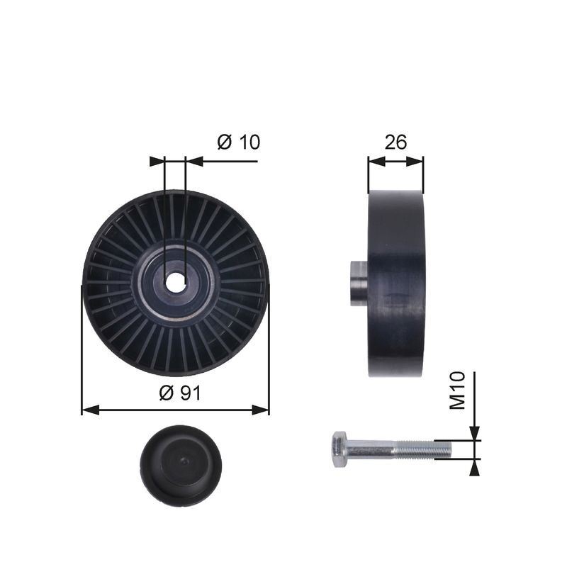 ✅Fits GATES T36001 T36001 DRIVEALIGN MV IDLER ⭐UK Seller⭐ - Image 14