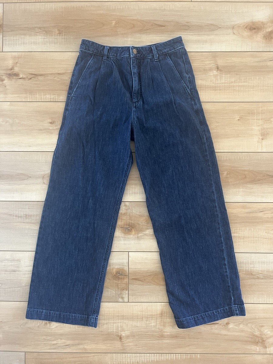 J. Crew Wide Leg Pleated Trouser Jean BX566 - Size 27 Women's | eBay