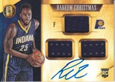 RAKEEM CHRISTMAS 2015-16 GOLD STANDARD TRIPLE ROOKIE JERSEY /99