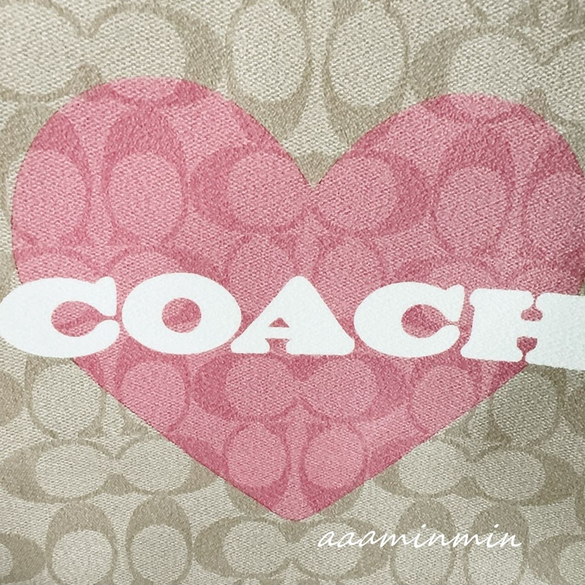 NWT Coach City Tote In Signature Canvas With Heart Print