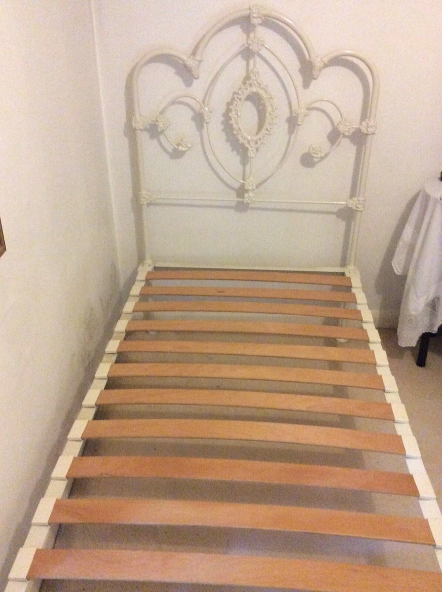 Laura Ashley 'Alice' metal frame cream single slattered UK