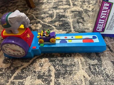 VINTAGE 90'S GREAT STUFF ACTION CIRCUS CLOCK NEW IN BOX RARE
