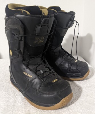 Ride Anthem Snowboard Boots Black Gold Soft Flex Men's Size 9