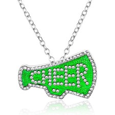 Green Cheer Necklaces for Teen Girls,Cheer Gifts for Girls,Cute Cheerleading Pen