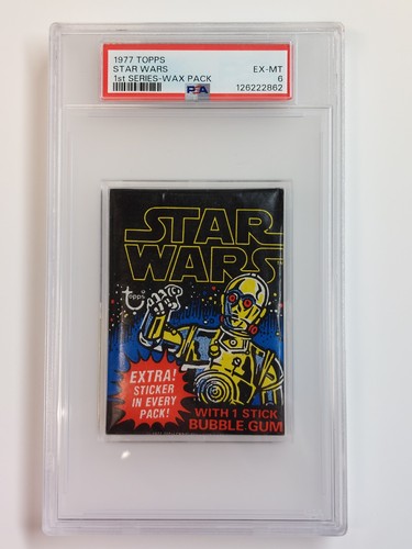1977 Topps Star Wars 1st Series Wax Pack PSA 6, Luke Skywalker,  Freshly Graded!