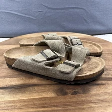 Birkenstock Arizona Sandals  36 Brown Birkibuc Leather Double Strap Outdoors