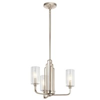 Kronleuchter Mit Schirm B: 45,9 Cm H: Max. 154,6 Cm 3X E14 Art DéCo HäNgelampe