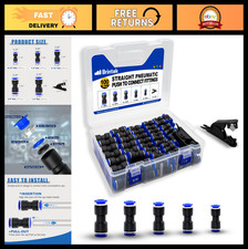 100PCS Pneumatic Push to Connect Fittings 4-12mm Quick Release Connectors Tube