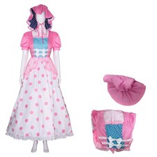 Toy Story Cosplay Bo Peep Costume Disguis Dress Woman Girls Dress Hat Unique New