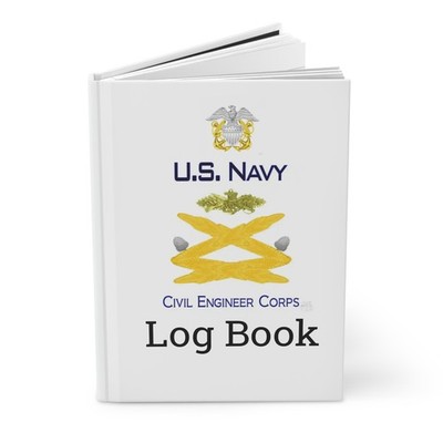 US Navy Officer Civil Engineer Corps Log Book Emblem Journal
