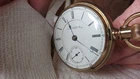 Antique Large Pocket Watch Columbus 18s 16 jewel Waltham Case running