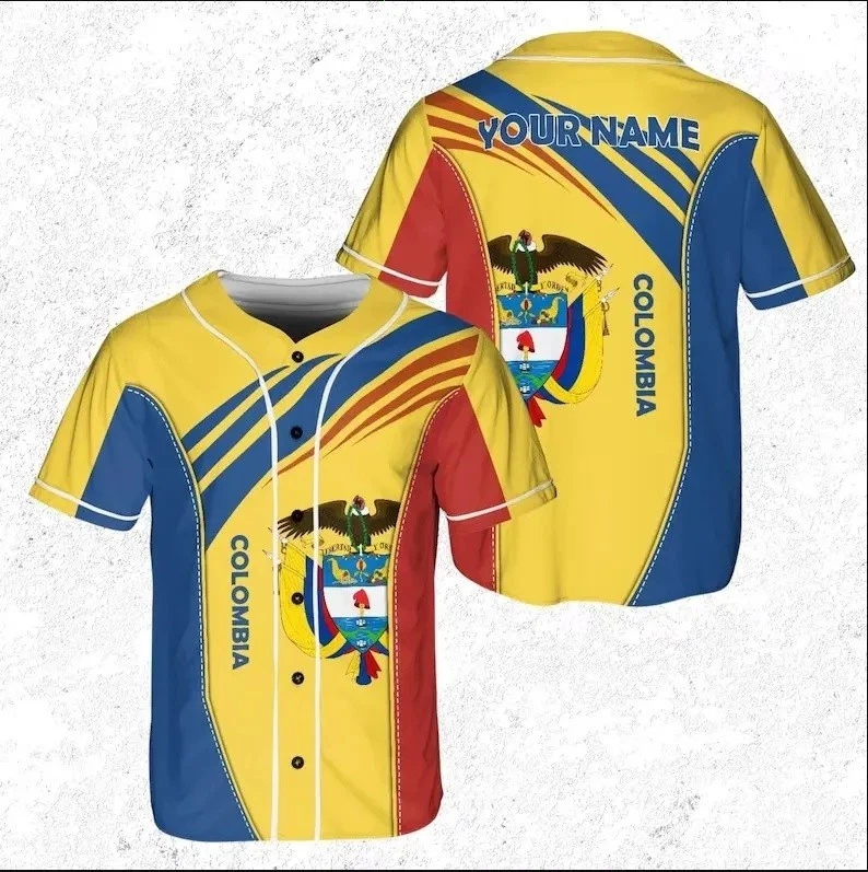 Personalized Colombia Baseball Jersey – Unisex Colombia Shirt for All Ages