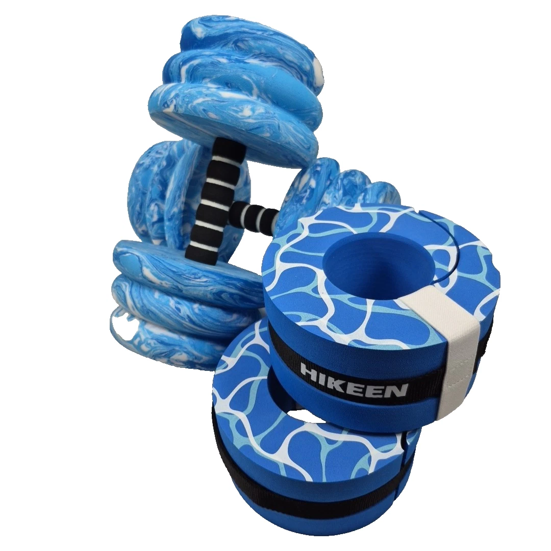 Water Aerobics Set Aquatic Exercise, 2 Dumbbells & 2 Ankle Weights Gently Used