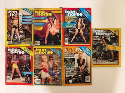 Lot of 7 Vintage 1980's Iron Horse Magazines Adult Men Entertainment - Image 1 of 4
