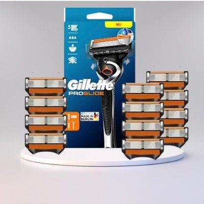 Gillette Pro Glide Set inkl. 1 original Klinge + 12 alternative Ersatzklingen