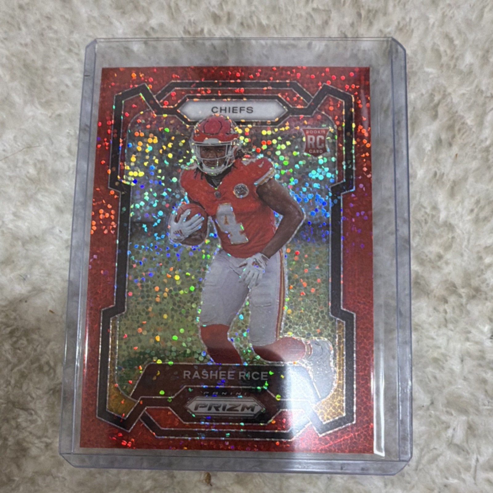 2023 Panini Prizm Red Sparkle Prizm Rashee Rice #350 Chiefs NFL Football Rookie
