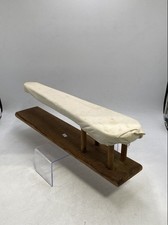 Brown White Tabletop Sleeve Press Wooden Base Home Laundry Ironing Board