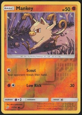 Mankey SM - Team Up Reverse Holo 71/181