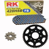Kettensatz Suzuki GT 80 E 81-83 Kette RK FB 428 SB 110 Offen Blau 14/40