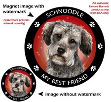 Schnoodle My Best Friend Dog Car Magnet