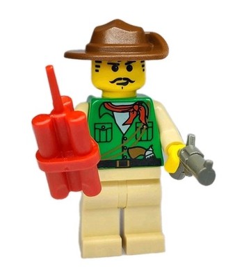 NEW LEGO   Johnny Thunder Minifigure Green Shirt 7422 Orient Expedition adv054