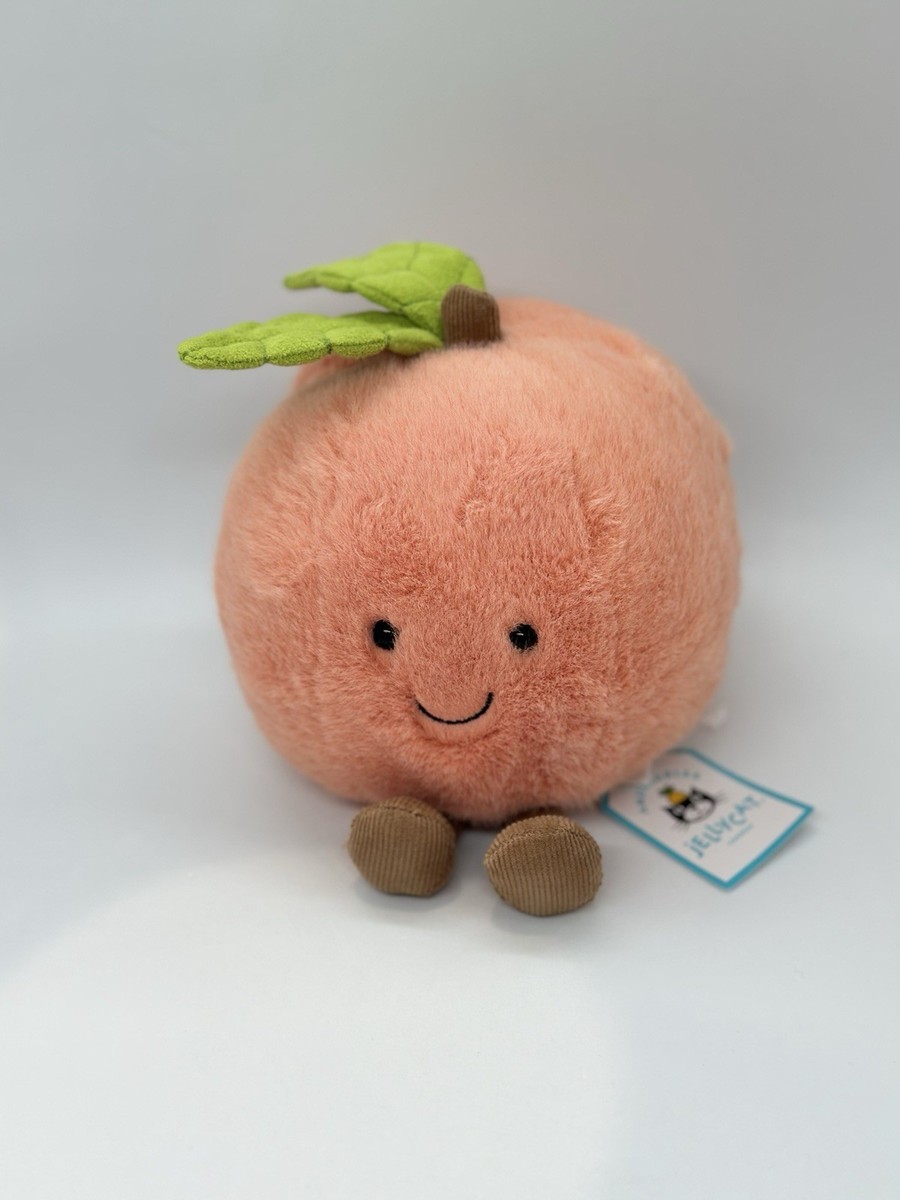 Jellycat Official Authentic Food Series Amuseables Peach Plush