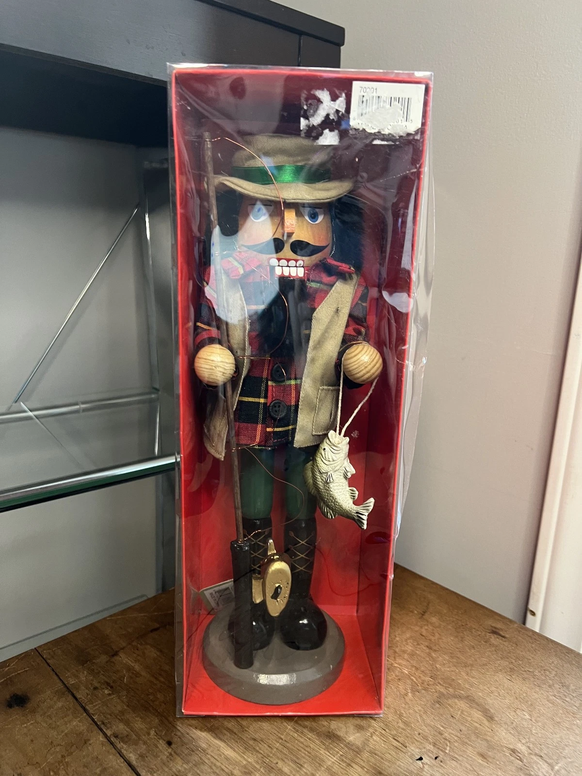 Santa's Workshop 70201 Bass Fisherman Nutcracker 14.5"