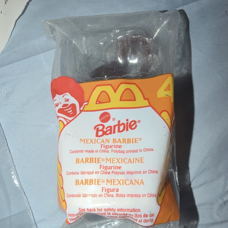 Mattel Barbie McDonald's Mexican Barbie Happy Meal Figurine Sealed 1995 Ages 3+