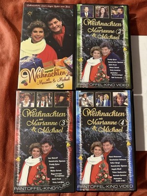 Vintage German Christmas VHS Tapes Lot Of 4 Weihnachten Mit Marianne & Michael 